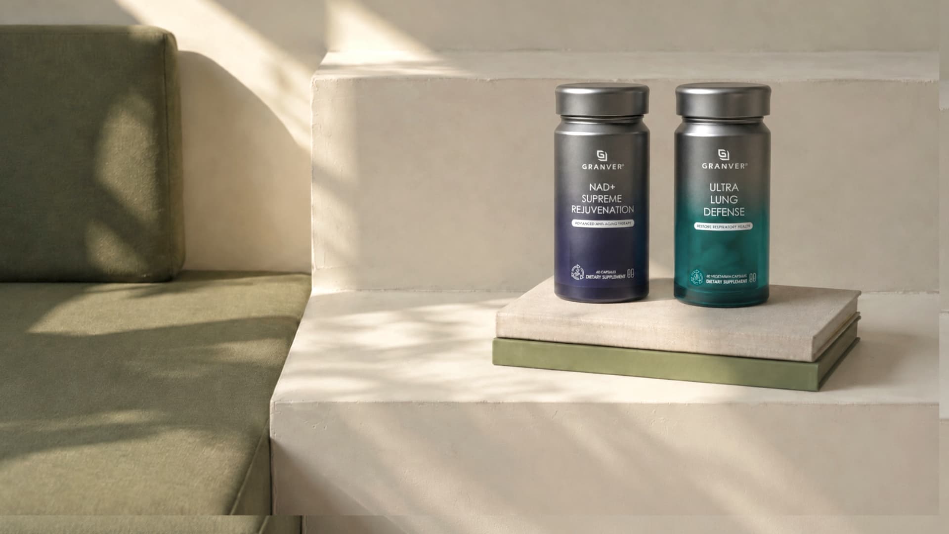 Granver supplements in a calm product setting